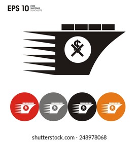 free shipping silhouette icon