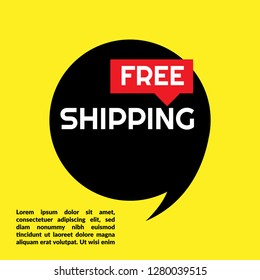 Free Shipping speech bubble
