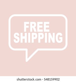 FREE SHIPPING speech bubble.