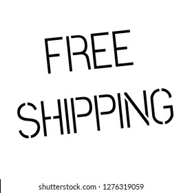 free shipping stamp on white background