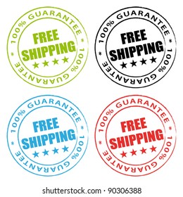 Free shipping stamps vector collection.