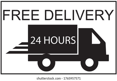 Free shipping symbol. Vector illustration.
