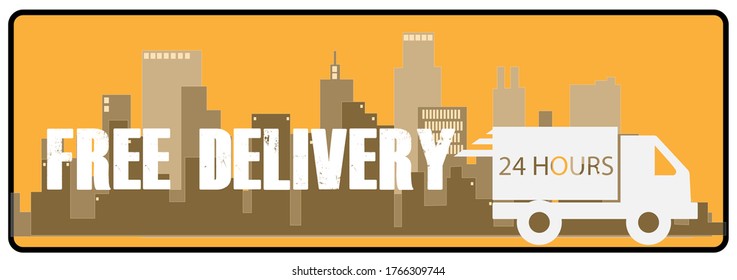 Free shipping symbol. Vector illustration.free delivery .background banner modern graphic design for store shop, online store, website, landing page.
