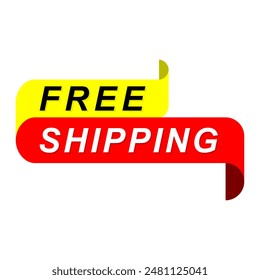 Free shipping tag. Banner design template for marketing. Special offer promotion or retail. background banner modern graphic design for store shop, online store, website, landing page
