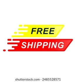 Free shipping tag. Banner design template for marketing. Special offer promotion or retail. background banner modern graphic design for store shop, online store, website, landing page