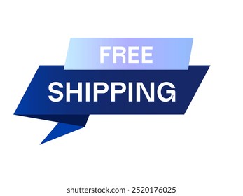 Free shipping tag. Template for marketing. Special offer promotion or retail. Graphic design for store shop, online store, website, landing page