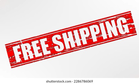 free shipping text stamp background design vector