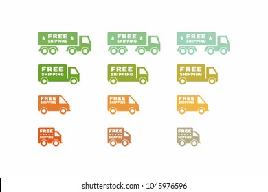 Free Shipping Truck Icon Logo