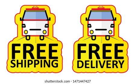 Free Shipping Vector Design. Free Delivery Vector. 