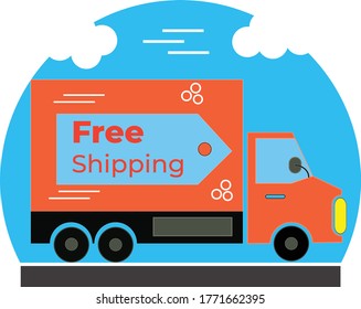 Free Shipping vector icon illustration