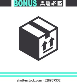 Free shipping vector icon. Package box.