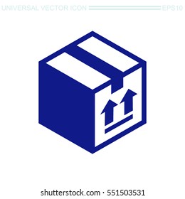 Free shipping vector icon. Package box.