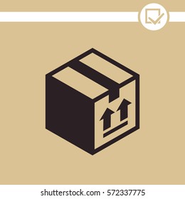 Free shipping vector icon. Package box.
