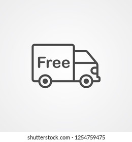 Free shipping vector icon sign symbol