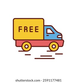 Free shipping vector icon stock illustration