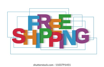 Free Shipping vector letter