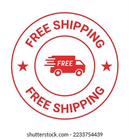 Free shipping vector logo and trust badge icon