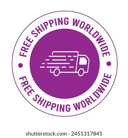 Free shipping vector logo and trust badge icon. Free Home Delivery vector badges, icon and logo