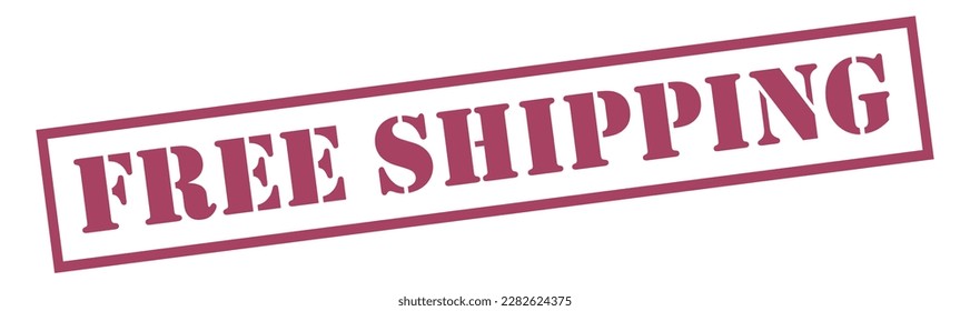 FREE SHIPPING Vector stamp. White isolated

