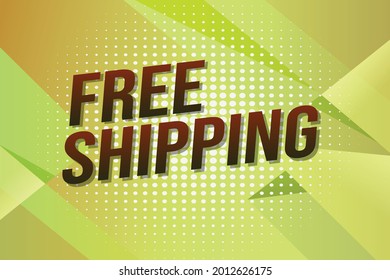 free shipping word concept vector illustration with lines 3d style for social media landing page, template, ui, web, mobile app, poster, banner, flyer, background, gift card, coupon, label, wallpaper