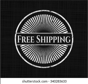 Free Shipping written on a blackboard