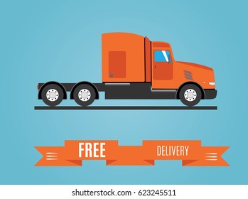 Free shipping.Vector illustration.Service delivery.