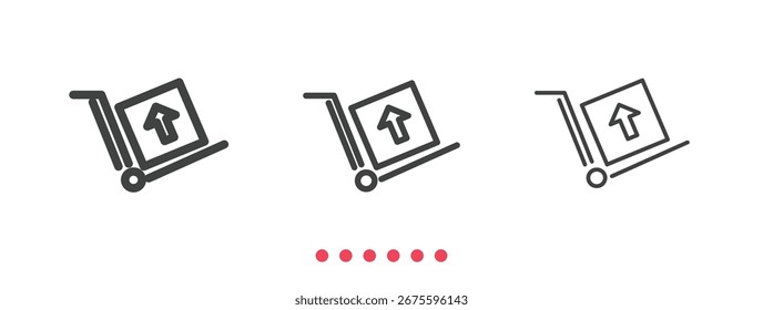 Icono de compras gratis. Vector de icono de línea delgada