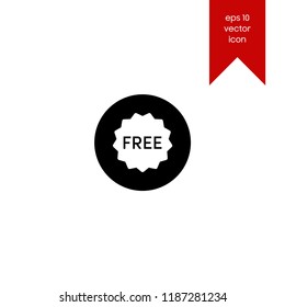 Free shopping label vector icon