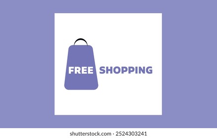 Free shopping text logo icon vector design for use.