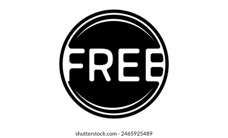 Free Sign, black isolated silhouette