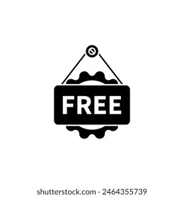 free sign concept line icon. Simple element illustration. free sign concept outline symbol design.
