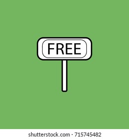 Free Sign icon. flat design
