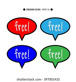 Free sign, free label Vector EPS10, Great for any use.