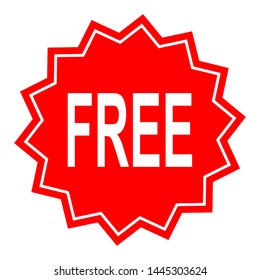free sign logo isolated on white background. vector illustration