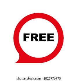 free sign on white background