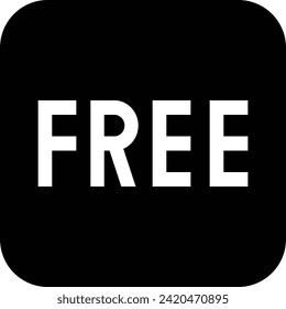 FREE sign. FREE vector icon