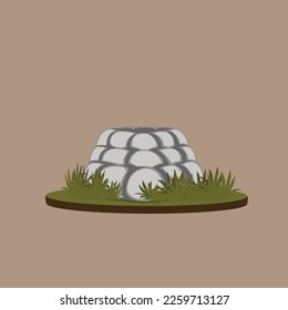Free simple element vector for jungle and forest.  Nature element.  Vector Illustration.
