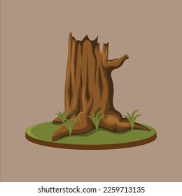 Free simple element vector for jungle and forest.  Nature element.  Vector Illustration.