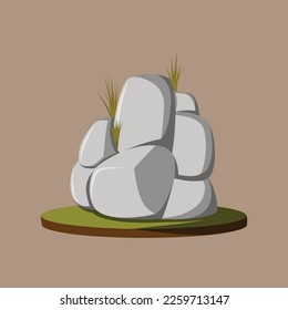 Free simple element vector for jungle and forest.  Nature element.  Vector Illustration.