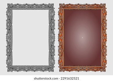 Free size certificate engraved border