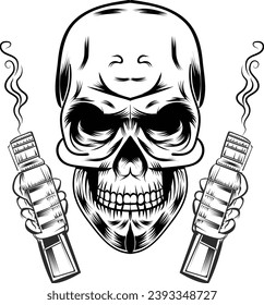 free skull vaper vector design