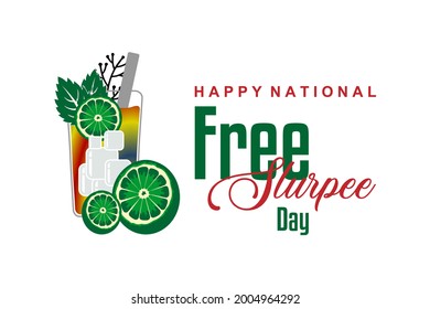 Free Slurpee Day. National Free Slurpee Day. Holiday concept. Template for background, banner, card, poster, t-shirt with text inscription