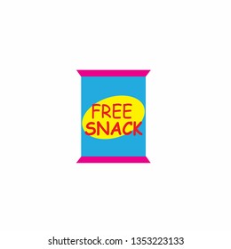 Free snack illustration or symbol with fun effect vector