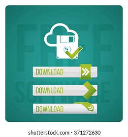  Free software design vector over color background