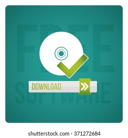  Free software design vector over color background