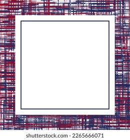 Free space for text on a frame in red and blue abstract design 