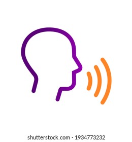 Free Speaking User Language Recognition Technology Icon