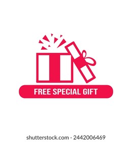 Vector de diseño de etiqueta de regalo especial gratis para ventas