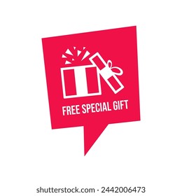 Free special gift label design vector for sales