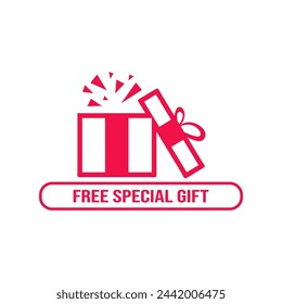 Free special gift label design vector for sales